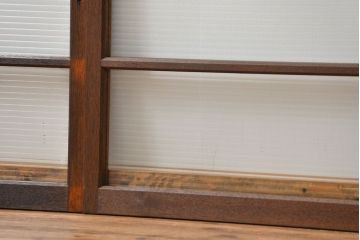 昭和レトロ シンプルなモールガラス引き戸4枚(窓ガラス・建具・ガラス戸)