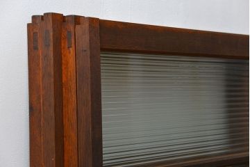 昭和レトロ シンプルなモールガラス引き戸4枚(窓ガラス・建具・ガラス戸)