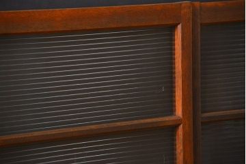 昭和レトロ シンプルなモールガラス引き戸4枚(窓ガラス・建具・ガラス戸)