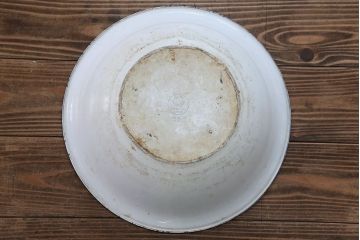 アンティーク雑貨　昭和レトロ スタンド付きのホーロー洗面器(シンク、手洗いスタンド)