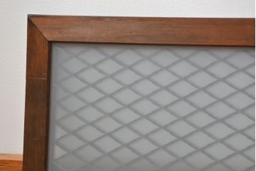 古民具・骨董 すりガラス入りの組子欄間1枚(明り取り)