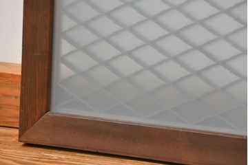 古民具・骨董 すりガラス入りの組子欄間1枚(明り取り)