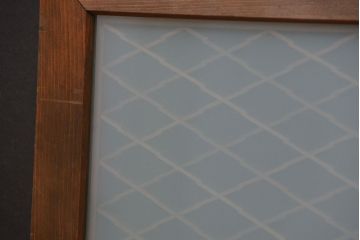 古民具・骨董 すりガラス入りの組子欄間1枚(明り取り)