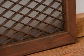 古民具・骨董 すりガラス入りの組子欄間1枚(明り取り)