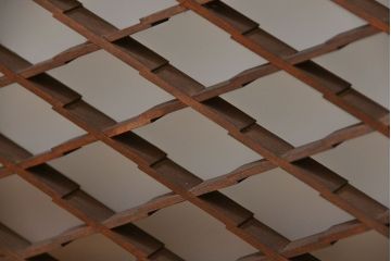 古民具・骨董 すりガラス入りの組子欄間1枚(明り取り)