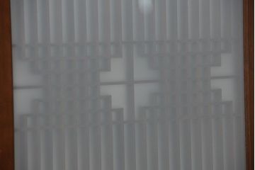 アンティーク 細かな細工の書院戸2枚セット(引き戸、ガラス戸)