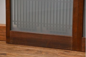 アンティーク 細かな細工の書院戸2枚セット(引き戸、ガラス戸)