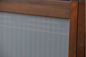 アンティーク 細かな細工の書院戸2枚セット(引き戸、ガラス戸)