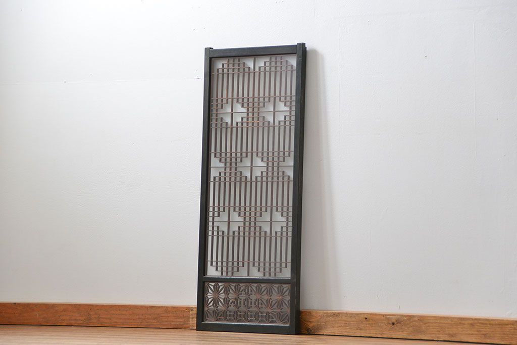 古民具・骨董 組子入りの書院ガラス戸1枚(引き戸)