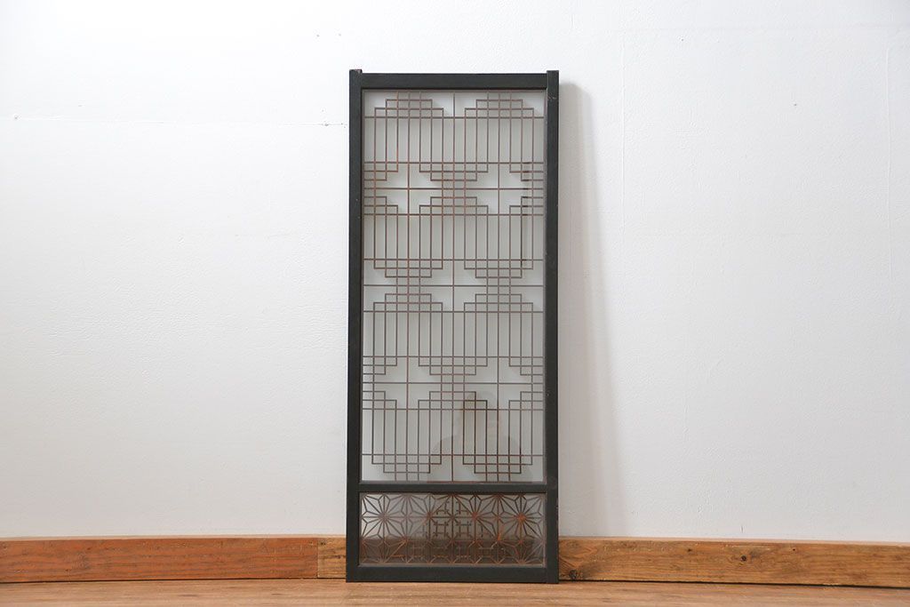 古民具・骨董 組子入りの書院ガラス戸1枚(引き戸)