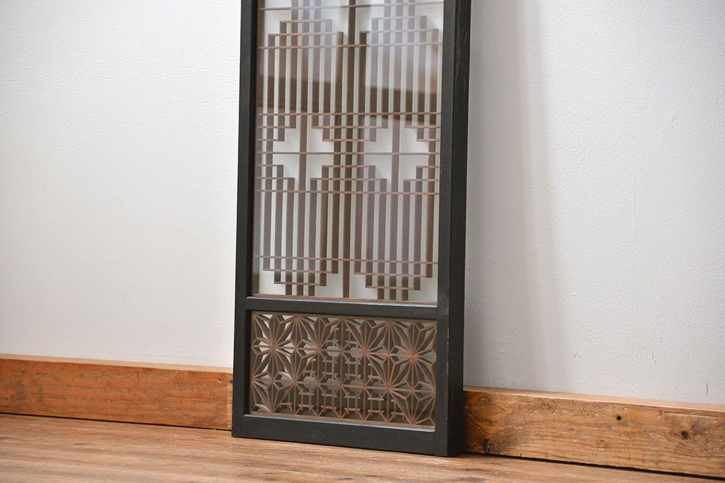 古民具・骨董 組子入りの書院ガラス戸1枚(引き戸)