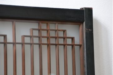 古民具・骨董 組子入りの書院ガラス戸1枚(引き戸)