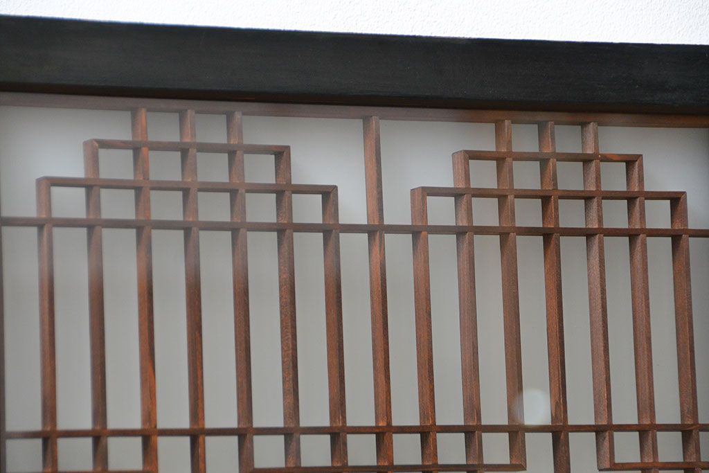 古民具・骨董 組子入りの書院ガラス戸1枚(引き戸)