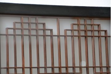 古民具・骨董 組子入りの書院ガラス戸1枚(引き戸)