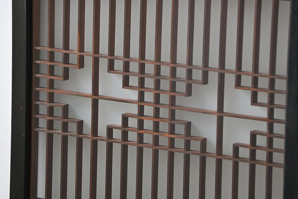 古民具・骨董 組子入りの書院ガラス戸1枚(引き戸)