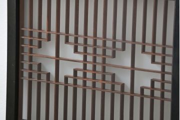 古民具・骨董 組子入りの書院ガラス戸1枚(引き戸)