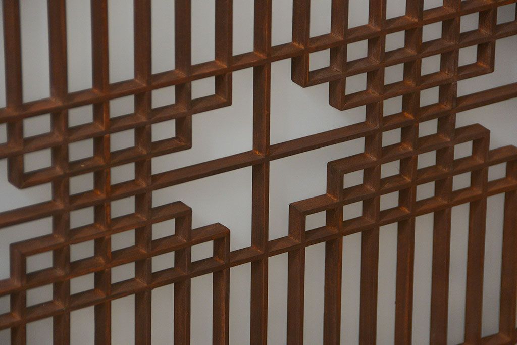 古民具・骨董 組子入りの書院ガラス戸1枚(引き戸)