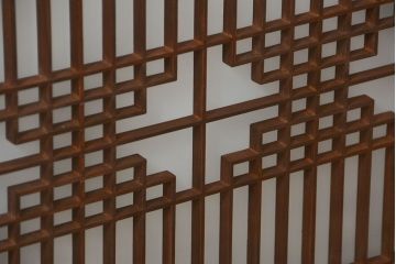 古民具・骨董 組子入りの書院ガラス戸1枚(引き戸)