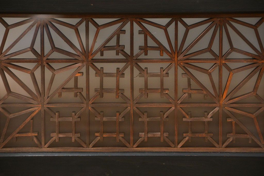 古民具・骨董 組子入りの書院ガラス戸1枚(引き戸)