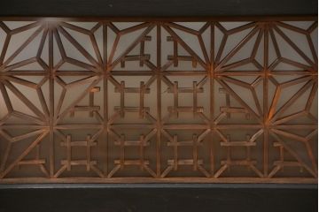 古民具・骨董 組子入りの書院ガラス戸1枚(引き戸)