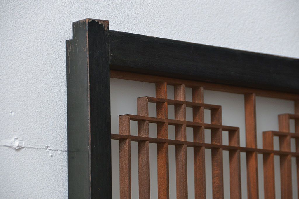 古民具・骨董 組子入りの書院ガラス戸1枚(引き戸)