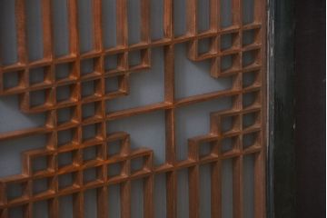 古民具・骨董 組子入りの書院ガラス戸1枚(引き戸)