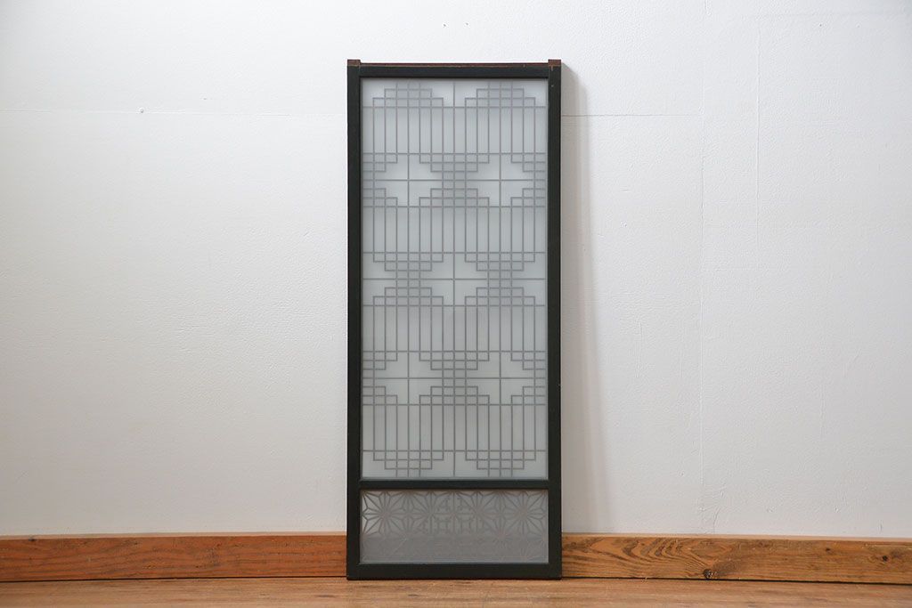 古民具・骨董 組子入りの書院ガラス戸1枚(引き戸)