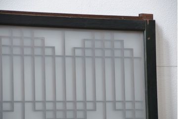 古民具・骨董 組子入りの書院ガラス戸1枚(引き戸)