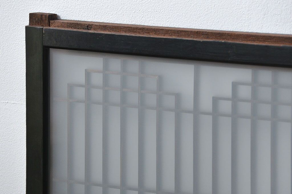 古民具・骨董 組子入りの書院ガラス戸1枚(引き戸)