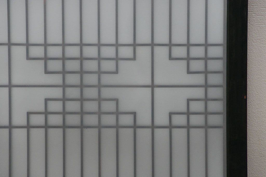 古民具・骨董 組子入りの書院ガラス戸1枚(引き戸)