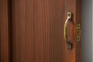 古民具・骨董 ダイヤガラス入りの上品な扉(2)(ドア)