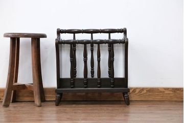 レトロ家具　昭和レトロ 1960年頃　シックなマガジンラック