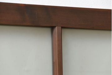 古民具・骨董 厚手でしっかりとしたガラス戸1枚 (窓、引き戸)