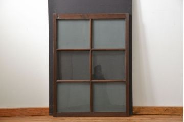 古民具・骨董 厚手でしっかりとしたガラス戸1枚 (窓、引き戸)
