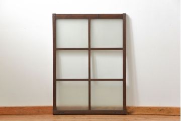 古民具・骨董 厚手でしっかりとしたガラス戸1枚 (窓、引き戸)