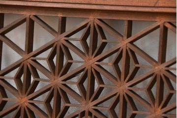 古民具・骨董 上質で繊細な組子欄間1枚(明り取り)