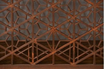 古民具・骨董 上質で繊細な組子欄間1枚(明り取り)