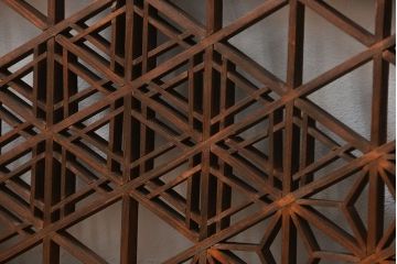 古民具・骨董 上質で繊細な組子欄間1枚(明り取り)