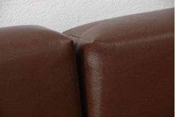 レトロ家具　アンティーク 1960年代　珍しいデザインのレトロで重厚なナラ材3Pソファ