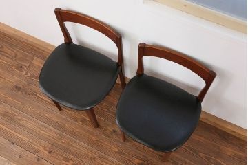 北欧家具 チーク材 ミッドセンチュリー 北欧ビンテージ ダイニングチェア 2脚セット(1) (椅子、イス)