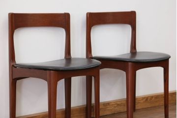 北欧家具 チーク材 ミッドセンチュリー 北欧ビンテージ ダイニングチェア 2脚セット(1) (椅子、イス)