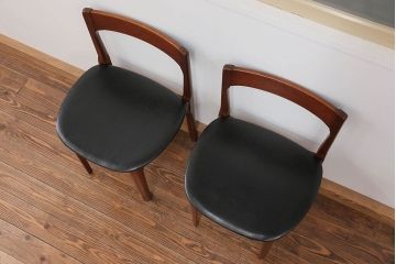 北欧家具 チーク材 ミッドセンチュリー 北欧ビンテージ ダイニングチェア 2脚セット(2) (椅子、イス)