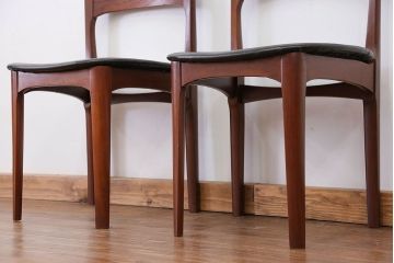 北欧家具 チーク材 ミッドセンチュリー 北欧ビンテージ ダイニングチェア 2脚セット(2) (椅子、イス)