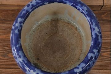 アンティーク雑貨　古民具・骨董 明治〜大正 鳳凰の図 瀬戸火鉢