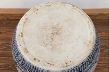 アンティーク雑貨　古民具・骨董 大振り!窓絵山水図 瀬戸火鉢