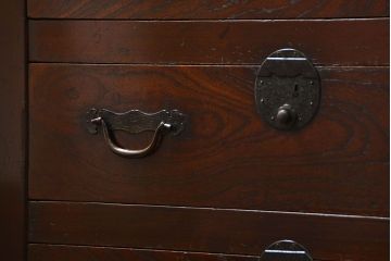 アンティーク家具　アンティーク 使い込まれた収納箪笥サイドボード　(水屋箪笥、キャビネット、チェスト)