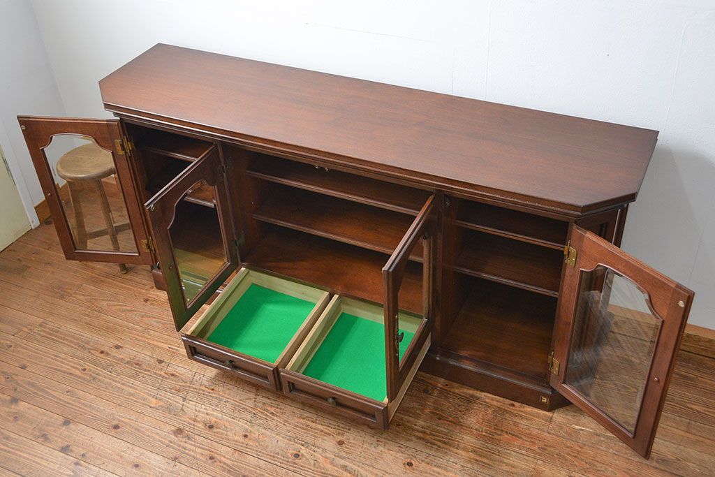 中古 コスガ製 アンティーク調 サイドボード(サイドキャビネット)