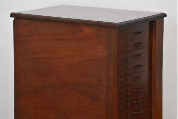 アンティーク家具　イギリスアンティーク マホガニー材!上質な作りの12杯引き出し(ドロワー、書類ケース)