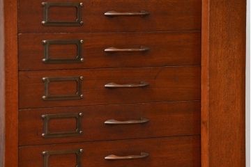 アンティーク家具　イギリスアンティーク マホガニー材!上質な作りの12杯引き出し(ドロワー、書類ケース)