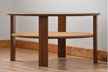 北欧家具 1960年頃 北欧ビンテージ センターテーブル(ラウンドテーブル、コーヒーテーブル)